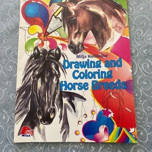 Drawing and coloring horse breeds book